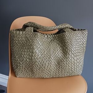 Falor F 7349 Woven Tote Shoulder Bag